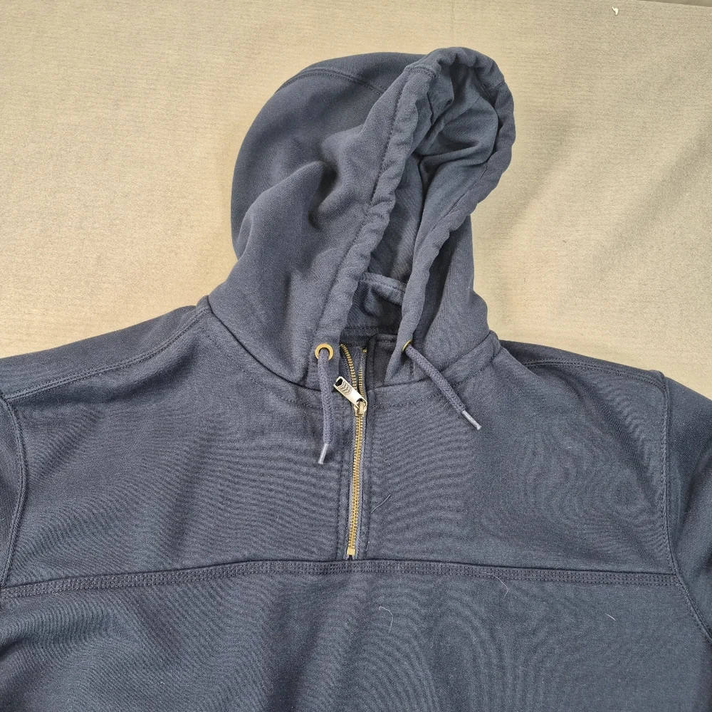 Carhartt Men's XXL Rain Defender Loose Fit Heavyweight Quarter-Zip Hoodie Blue - Picture 4 of 12